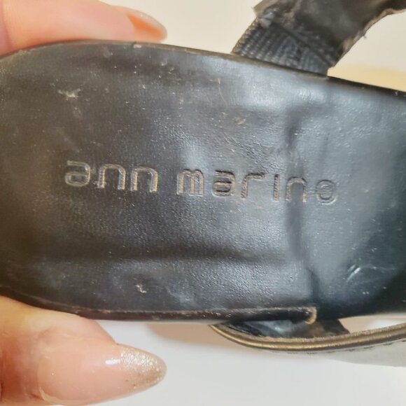 Ann Marino Black Sandals Size 7 - Picture 5 of 9